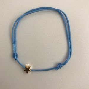 NEW💕LT Blue String Gold Star Adjustable Bracelet
